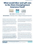 Cover page: What would Uber and Lyft owe to the State Unemployment Insurance Fund?