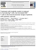 Cover page: Treatment with imatinib results in reduced IL-4-producing T cells, but increased CD4+ T cells in the broncho-alveolar lavage of patients with systemic sclerosis