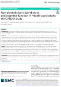 Cover page: Non-alcoholic fatty liver disease and cognitive function in middle-aged adults: the CARDIA study