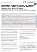 Cover page: Associations between greenness and predicted COVID-19-like illness incidence in the United States and the United Kingdom.