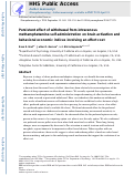 Cover page: Persistent effect of withdrawal from intravenous methamphetamine self-administration on brain activation and behavioral economic indices involving an effort cost