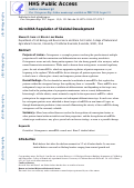 Cover page: microRNA Regulation of Skeletal Development