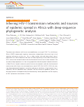 Cover page: Inferring HIV-1 transmission networks and sources of epidemic spread in Africa with deep-sequence phylogenetic analysis