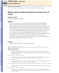 Cover page: Marital Quality and Health