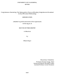 Cover page: Comprehension Monitoring: The Metacognitive Process of Reading Comprehension Examined via Eye-Movement Methodology