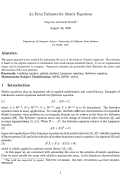 Cover page: An error estimate for matrix equations