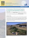 Cover page: Developing a Monitoring Program for Riparian Revegetation Projects