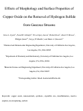 Cover page: Effects of Morphology and Surface Properties of Copper Oxide on the Removal of Hydrogen Sulfide from Gaseous Streams