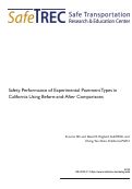 Cover page: Safety Performance of Experimental Pavement Types in California Using Before-and-After Comparisons