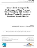 Cover page of Impact of Silo Storage on the Performance of Plant-Produced Mixes Containing High Content of Reclaimed Asphalt Pavement or Reclaimed Asphalt Shingles