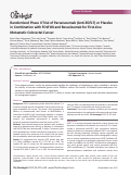 Cover page: Randomized Phase II Trial of Parsatuzumab (Anti‐EGFL7) or Placebo in Combination with FOLFOX and Bevacizumab for First‐Line Metastatic Colorectal Cancer