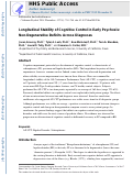Cover page: Longitudinal Stability of Cognitive Control in Early Psychosis: Nondegenerative Deficits Across Diagnoses