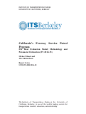 Cover page: California’s Freeway Service Patrol Program: FSP Beat Evaluation Model; Methodology and Parameter Estimation (FY 2014-15)