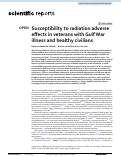Cover page: Susceptibility to radiation adverse effects in veterans with Gulf War illness and healthy civilians