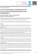 Cover page: Is the E-Liquid Industry Regulating Itself? A Look at E-Liquid Internet Vendors in the United States.