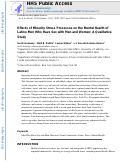 Cover page: Effects of Minority Stress Processes on the Mental Health of Latino Men Who Have Sex with Men and Women: A Qualitative Study