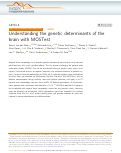 Cover page: Understanding the genetic determinants of the brain with MOSTest