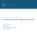 Cover page of Civil Service Vacancies in California: 2022–2023