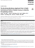 Cover page: The Declining Residency Applicant Pool: A Multi-Institutional Medical Student Survey to Identify Precipitating Factors