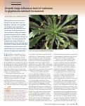 Cover page: Growth stage influences level of resistance in glyphosate-resistant horseweed