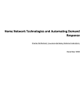 Cover page: Home Network Technologies and Automating Demand Response