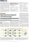 Cover page: Machine learning for 3D microscopy