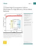 Cover page: Localized High-Concentration Sulfone Electrolytes for High-Efficiency Lithium-Metal Batteries