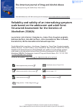 Cover page: Reliability and validity of an internalizing symptom scale based on the adolescent and adult Semi-Structured Assessment for the Genetics of Alcoholism (SSAGA)