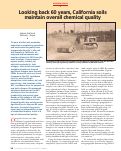 Cover page: Looking back 60 years, California soils maintain overall chemical quality