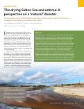 Cover page: The drying Salton Sea and asthma: A perspective on a “natural” disaster
