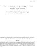 Cover page: Constraints and Casimirs for Super Poincare and Supertranslation Algebras in various dimensions