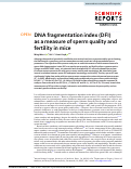 Cover page: DNA fragmentation index (DFI) as a measure of sperm quality and fertility in mice