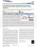 Cover page: Acidic Methanol Treatment Facilitates Matrix-Assisted Laser Desorption Ionization-Mass Spectrometry Imaging of Energy Metabolism.