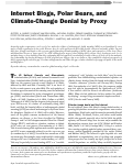 Cover page: Internet Blogs, Polar Bears, and Climate-Change Denial by Proxy