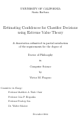 Cover page: Estimating Confidences for Classifier Decisions using Extreme Value Theory
