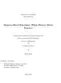 Cover page: Memory-Hard Functions: When Theory Meets Practice