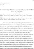 Cover page: Communicating Police Misconduct: Alleged, Variably Reported, and/or Real?