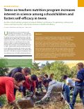 Cover page: Teens-as-teachers nutrition program increases interest in science among schoolchildren and fosters self-efficacy in teens