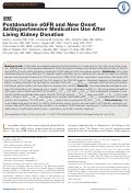 Cover page: Postdonation eGFR and New-Onset Antihypertensive Medication Use After Living Kidney Donation