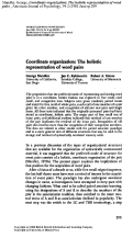 Cover page: Coordinate organization: The holistic representation of word pairs