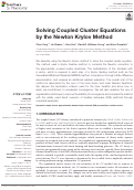 Cover page: Solving Coupled Cluster Equations by the Newton Krylov Method.