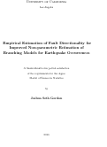 Cover page: Empirical Estimation of Fault Directionality for Improved Non-parametric Estimation of Branching Models for Earthquake Occurrences