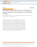 Cover page: Microbiota assembly, structure, and dynamics among Tsimane horticulturalists of the Bolivian Amazon