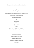 Cover page: Essays on Competition and Firm Behavior