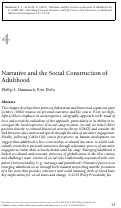 Cover page: Narrative and the Social Construction of Adulthood