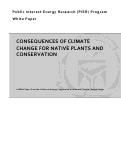 Cover page: Consequences of Climate Change for Native Plants and Conservation
