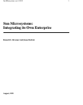 Cover page: Sun Microsystems: Integrating its Own Enterprise