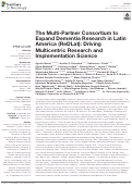 Cover page: The Multi-Partner Consortium to Expand Dementia Research in Latin America (ReDLat): Driving Multicentric Research and Implementation Science.