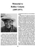 Cover page: Memorial to Rufino Ochurte (189?-1977)