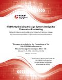 Cover page: BTrDB: Optimizing Storage System Design for Timeseries Processing